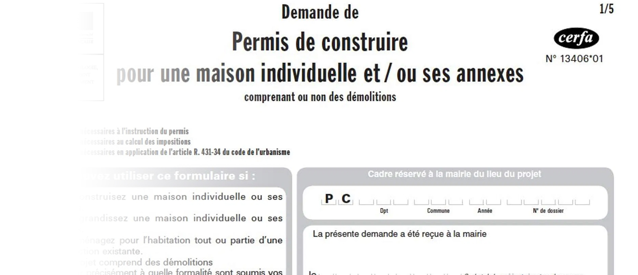 Formulaire Cerfa du permis de construire